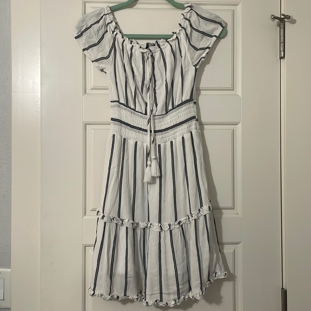 White stripped dress